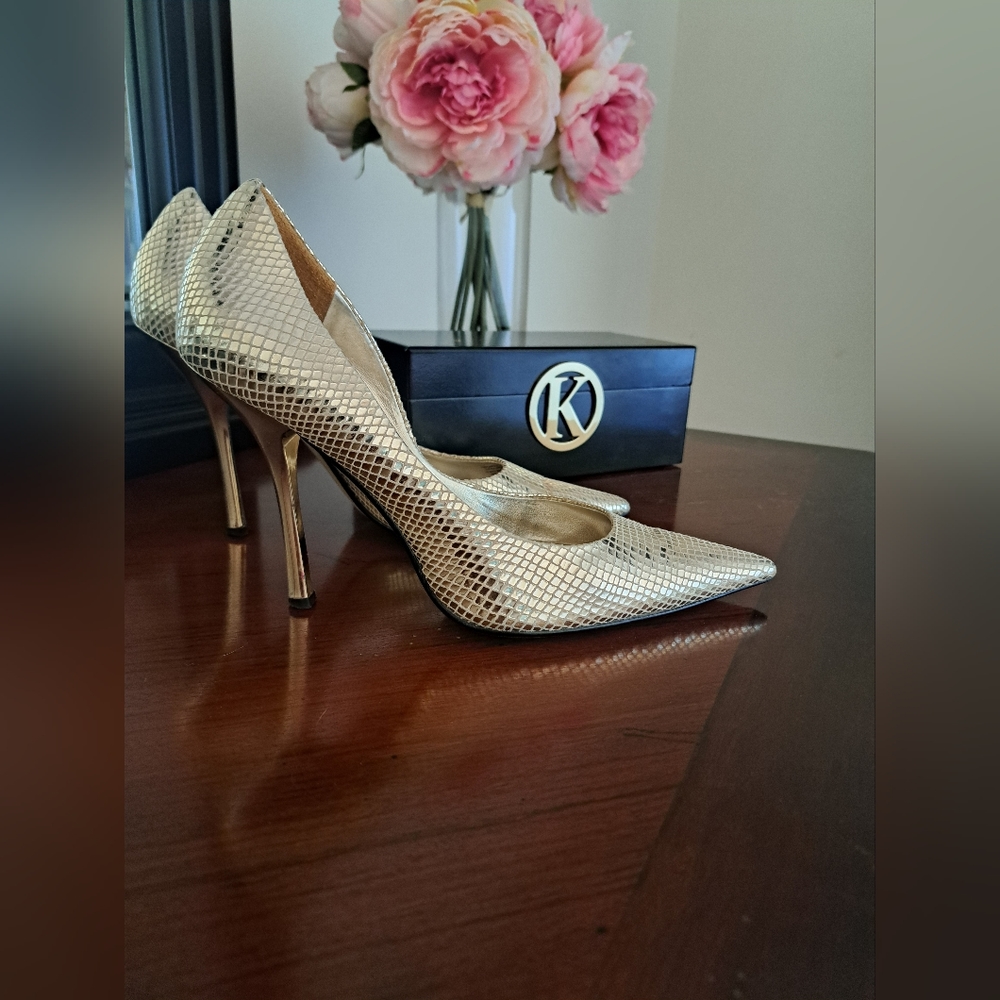 Guess gold heels